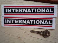 International Tractor Oblong Stickers. 6" Pair.