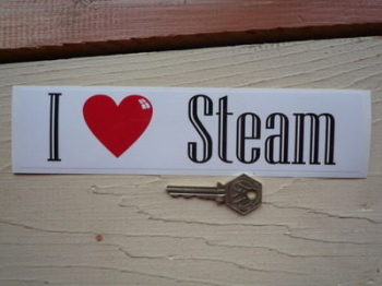 I Love Steam Bumper Sticker. 9".