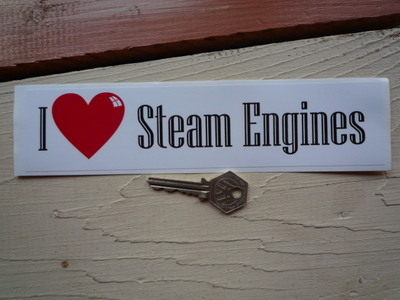 I Love Steam Engines Bumper Sticker. 9