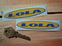 Lola Modern Style Oval Stickers. 4" Pair.