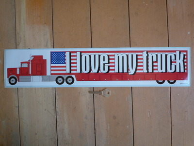I Love My Truck USA Stars & Stripes Truckers Sticker. 22".