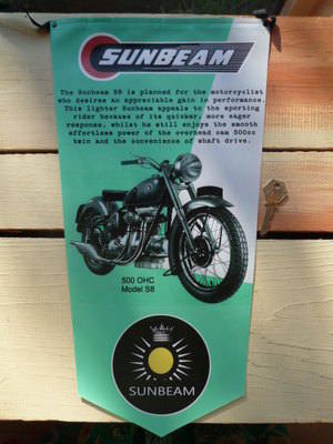 Sunbeam S8 Motorbike Banner Pennant