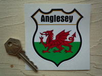 Wales Personalised Shield Sticker. 3".