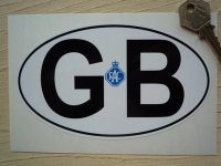 GB Old RAC Black on White ID Plate Sticker. 6".