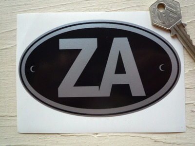 ZA South Africa ID Plate Sticker. 5".