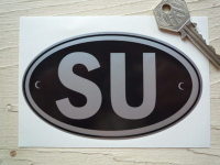 SU Russia Black & Silver ID Plate Sticker. 5