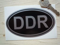 DDR East Germany Black & Silver ID Plate Sticker. 5