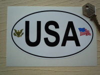 USA American Eagle National ID Plate Sticker. 3.5" or 6".