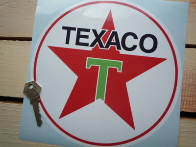 Texaco Star Green T Petrol Pump Sticker. 8