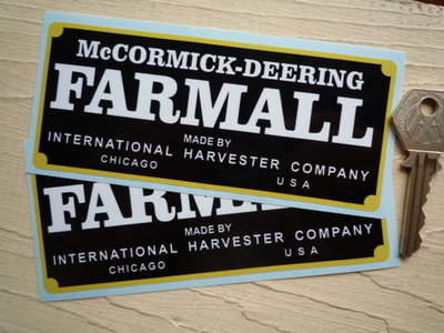 McCormick-Deering Farmall by International Harvester Stickers. 5" Pair.