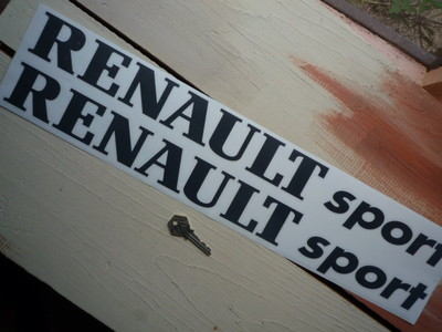 Renault Sport Cut Text Stickers. 22" Pair.