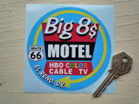 Big 8$ Motel El Reno Route 66 Oklahoma Sticker. 4".