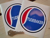Studebaker Circular Stickers. 4" Pair.