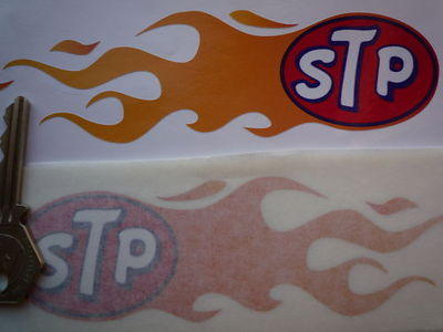 STP Flame Stickers. 5.75" Pair.
