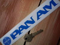 Pan Am Plain Oblong Sticker. 8.5".