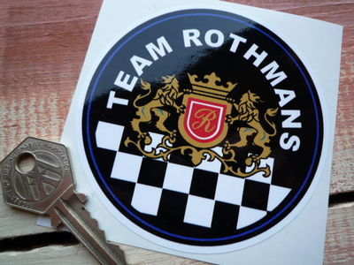 Team Rothmans Round Sticker. 3.5".