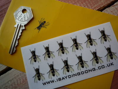 Fly Stickers. Flies. Annoying. Funny. Set of 12.