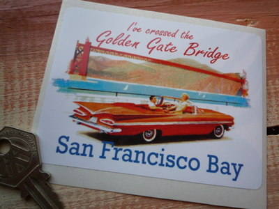 San Francisco Bay. Golden Gate Bridge Sticker. 4".