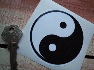 Yin Yang Zen Sticker. 3".