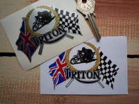 Triton Flag & Scroll Sticker. 4".