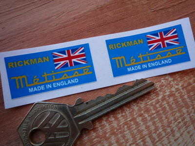 Rickman Metisse Small Oblong Stickers. 1.5" Pair.
