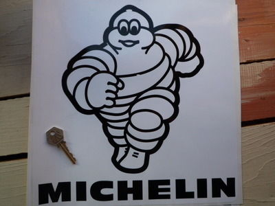Michelin Running Bibendum Large Garage Sign Sticker - 12"
