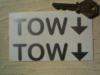 TOW Racing Car Text & Arrow 'Bubbly' Stickers. 4