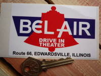 Bel Air Drive In Theater Route 66 Ilinois Sticker. 4.25
