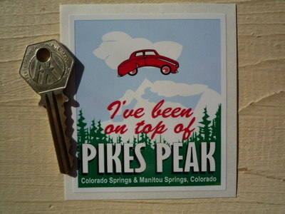 Colorado Springs Pikes Peak Sticker. 3.25".