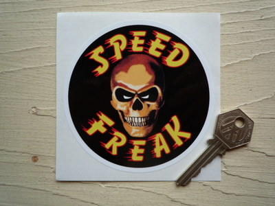 Speed Freak Skull Sticker. 2.75" or 4".