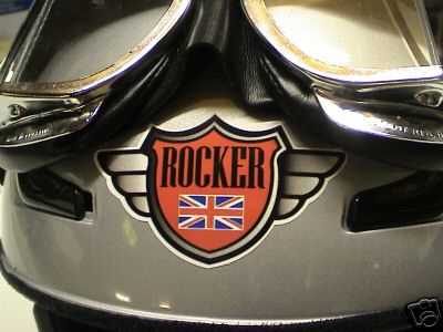 Rockers Winged Shield Sticker. 3".