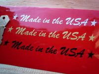 Made in the USA Sticker. Cut Vinyl.  6".