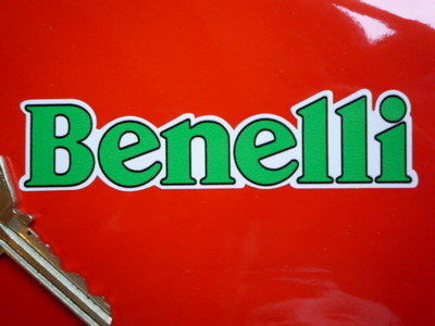 Benelli Cut To Shape Text Stickers. 4" or 6" Pair.