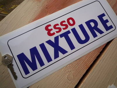 Esso Mixture Fuel Sticker. 12.5".