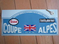 Coupe Des Alpes. Esso. L'auto-journal. Rally Plate Sticker. 16".