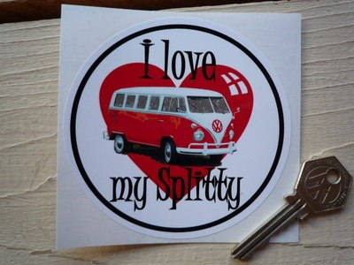 I Love My Splitty Volkswagen Camper Sticker. 4
