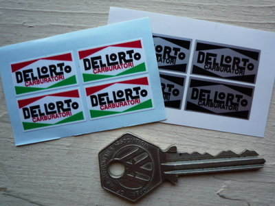 Dellorto Carburatori Stickers. Set of 4. 1".