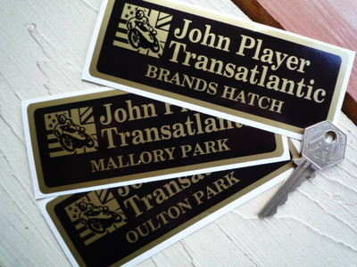 John Player Transatlantic Circuit Sticker. 5.25".