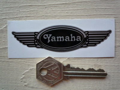 Yamaha Winged Helmet Sticker. 3.5".