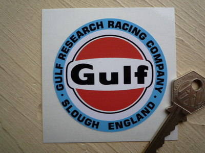 Gulf Research Racing Company Slough Sticker. 2.75