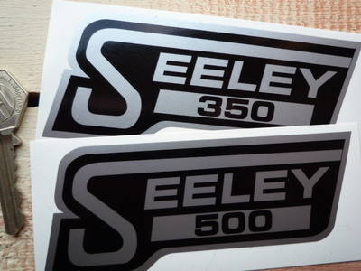 Seeley Black & Silver 350/500 Stickers. 4.5