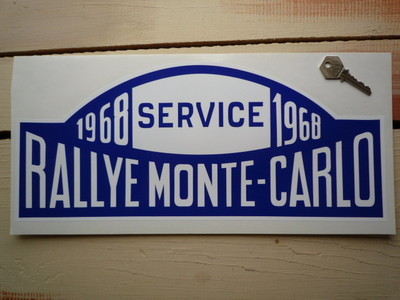 Monte-Carlo Rallye 1968 Service Rally Plate Sticker. 16".