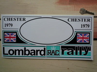 RAC Lombard Rally Chester 1979 Plate Sticker. 15