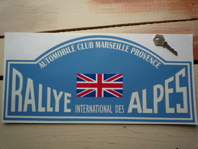 Rallye International Des Alpes Rally Plate Style Sticker. 6".