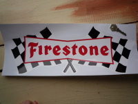 Firestone Chequered Flag Sticker. 18".