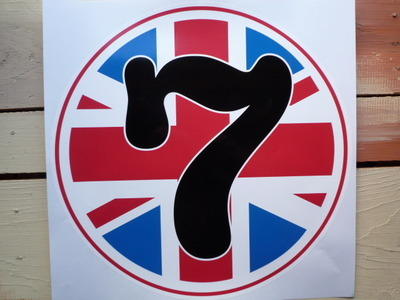 Racing Roundel Union Jack & Printed Number. Various Sizes.