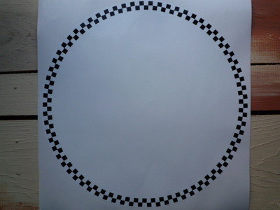 Racing Roundels Chequered. Various Sizes. Black & White.
