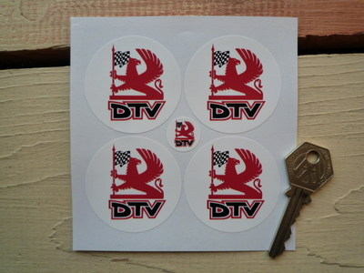 Vauxhall Dealer Team DTV Griffin Logo Circular Stickers. Set of 4. 50mm.