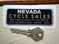 Nevada Cycle Sales Motorcycle Dealers Sticker. 3.5".