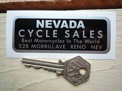 Nevada Cycle Sales Motorcycle Dealers Sticker. 3.5